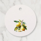 ボホウォー素朴タカラーイエローレモン庭園の結婚式 フェイバータグ (裏面)