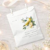 ボホウォー素朴タカラーイエローレモン庭園の結婚式 フェイバーバッグ (クリップ留めされた状態)