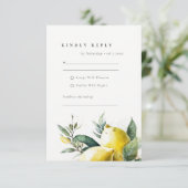 ボホウォー素朴タカラーイエローレモン庭園の結婚式 出欠カード (スタンド正面)