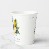 ボホウォー素朴タカラーイエローレモン庭園の結婚式 紙コップ (左)