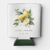 ボホウォー素朴タカラーイエローレモン庭園の結婚式 缶クーラー (正面)