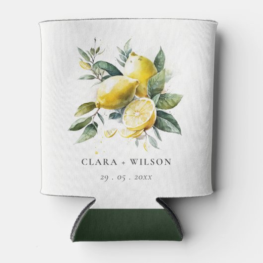 ボホウォー素朴タカラーイエローレモン庭園の結婚式 缶クーラー (正面)