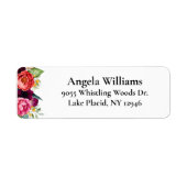 ボホウォー素朴タカラーフローラ差出人住所 ラベル (正面)