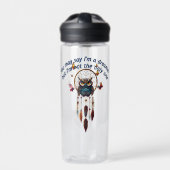 ボホウカスタムルのオーダーメイドボホフクロウ美しいヒッピー ウォーターボトル (正面)