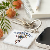 ボホウカスタムルのオーダーメイドボホフクロウ美しいヒッピー キーホルダー (正面右)