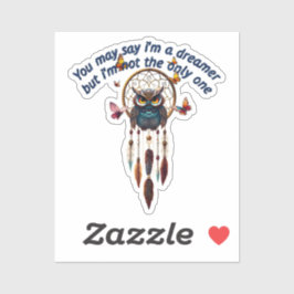 ボホウカスタムルのオーダーメイドボホフクロウ美しいヒッピー シール