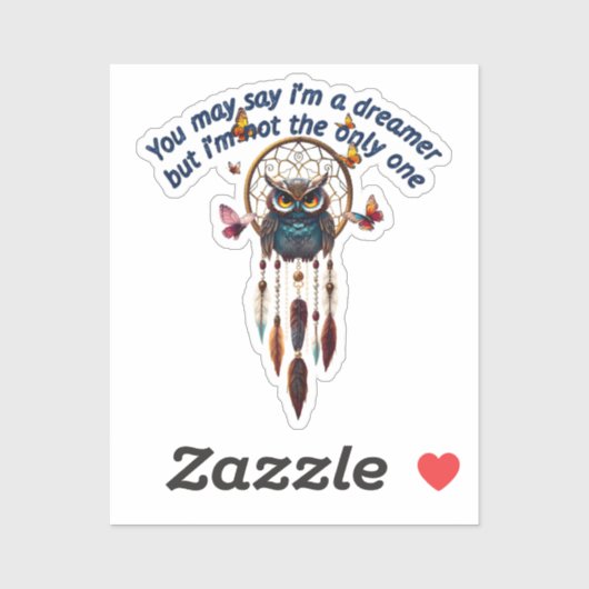 ボホウカスタムルのオーダーメイドボホフクロウ美しいヒッピー シール (シート)