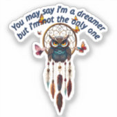 ボホウカスタムルのオーダーメイドボホフクロウ美しいヒッピー シール (正面)