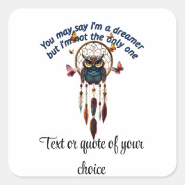 ボホウカスタムルのオーダーメイドボホフクロウ美しいヒッピー スクエアシール