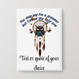 ボホウカスタムルのオーダーメイドボホフクロウ美しいヒッピー 缶バッジ