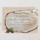 ボホウッドスライスマルサラフローラリハーサルディナー 招待状 (正面/裏面)