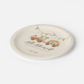 ボホウッドトレイン輸送子供の誕生日 ペーパープレート (アングル)