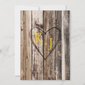 ボホウッドヒマワリ素朴〔雄ジカの〕枝角結婚ズ 招待状 (裏面)