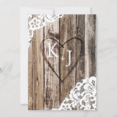 ボホウッドヒマワリ〔雄ジカの〕枝角レース結婚ズ 招待状 (裏面)