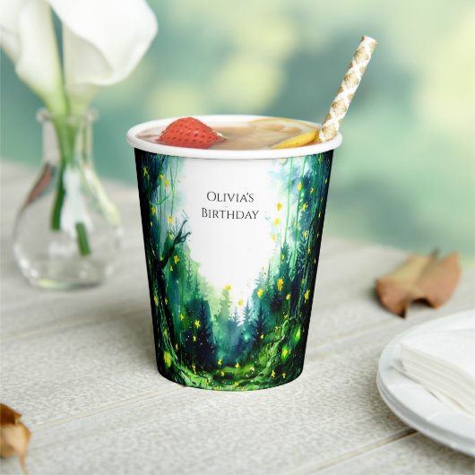 ボホウッドラきらめくンド誕生日 紙コップ (インサイチュ)