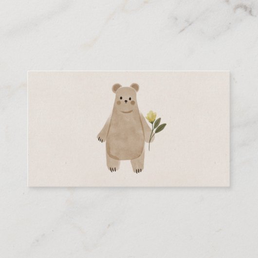 ボホウッドランドおむつラッフルベビーシャワーカード エンクロージャーカード (裏面)