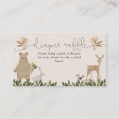 ボホウッドランドおむつラッフルベビーシャワーカード エンクロージャーカード (正面)