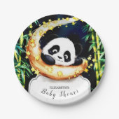 ボホウッドランドカラフルパンダ赤ちゃんシャワー ペーパープレート (正面)