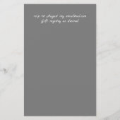 ボホウッドランドディア予算フローラ結婚式の招待 (裏面)