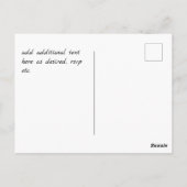 ボホウッドランドディア予算フローラ結婚式の招待 ポストカード (裏面)