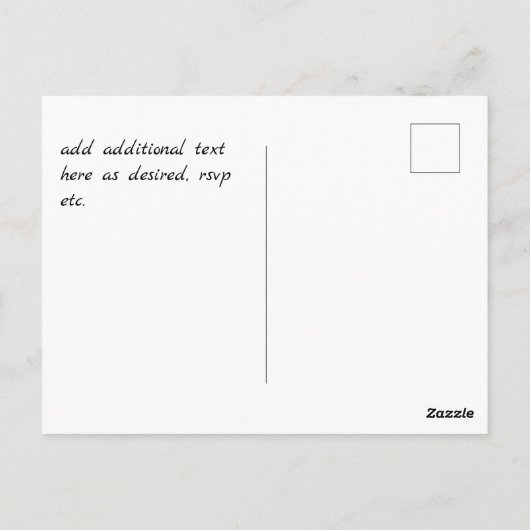 ボホウッドランドディア予算フローラ結婚式の招待 ポストカード (裏面)