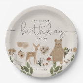 ボホウッドランドバースデーパーティー紙プレート ペーパープレート (正面)