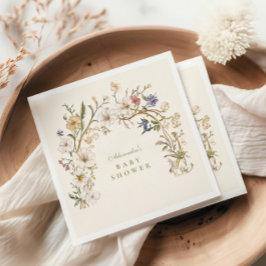 ボホウッドランドファーンベイビーシャワー スタンダードカクテルナプキン