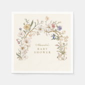 ボホウッドランドファーンベイビーシャワー スタンダードカクテルナプキン (正面)