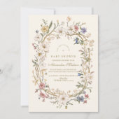 ボホウッドランドファーンベイビーシャワー 招待状 (正面)