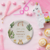 ボホウッドランドベアーライオンキツネサボテン赤ちゃんシャワー ペーパープレート (パーティー)