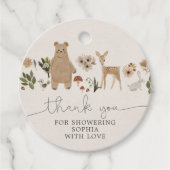 ボホウッドランドベイビーシャワーメッセージカード フェイバータグ (正面)