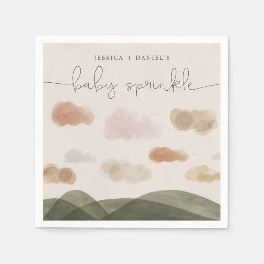 ボホウッドランドベビー散水カクテルナプキンモダン スタンダードカクテルナプキン (正面)