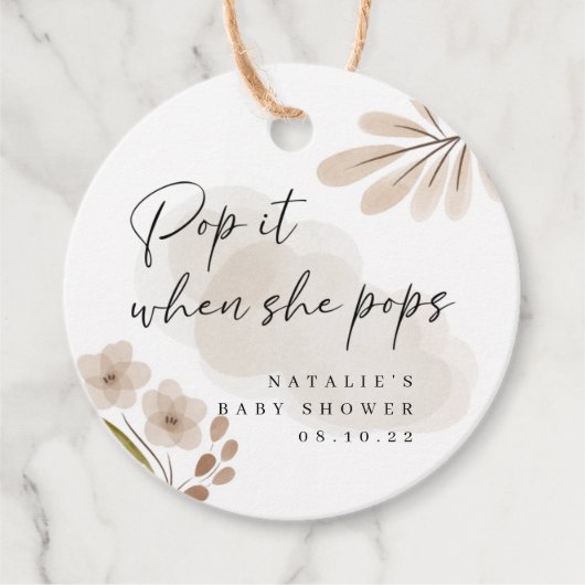 ボホウッドランドポップ・アートのイットサークルメッセージカード フェイバータグ (正面)