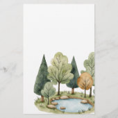 ボホウッドランド動物の赤ちゃんシャワー散乱層ゲーム チラシ (裏面)