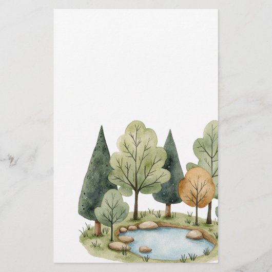 ボホウッドランド動物の赤ちゃんシャワー散乱層ゲーム チラシ (裏面)