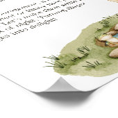 ボホウッドランド動物の赤ちゃんシャワー深夜おむつ ポスター (角)