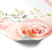 ボホウッドランド動物赤面フローラモノグラム子供部屋 ポスター (角)