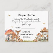 ボホウッドランド森林動物ベビーシャワー エンクロージャーカード (正面)