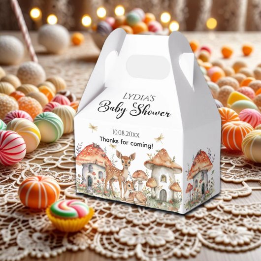 ボホウッドランド森林動物ベビーシャワー フェイバーボックス