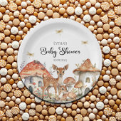 ボホウッドランド森林動物ベビーシャワー ペーパープレート