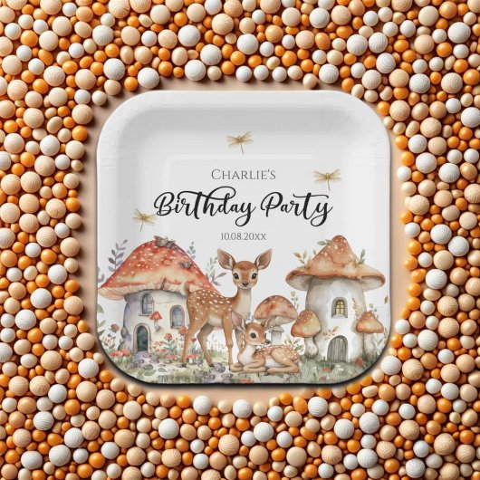 ボホウッドランド森林動物誕生会 ペーパープレート