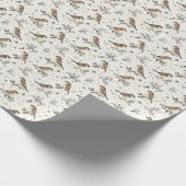 ボホウッドランド水彩色クリスマス ラッピングペーパー (角)