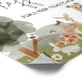 ボホウッドランド赤ちゃんシャワーおむつラッフル ポスター (角)