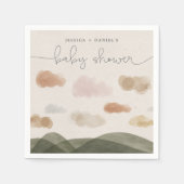 ボホウッドランド赤ちゃんシャワーカクテルナプキンモダン スタンダードカクテルナプキン (正面)