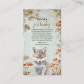ボホウッドランド赤ちゃんシャワーベビー エンクロージャーカード (正面)