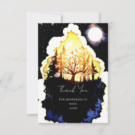 ボホウッドランド赤ちゃんシャワー サンキューカード (正面)