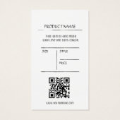 ボホウッドルックブティックショップブッシンプルクプライスラベル (裏面)