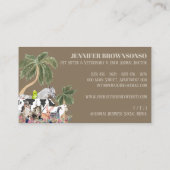 ボホウホース牛ヒツジ犬キャットバードラビットダックパーム 名刺 (裏面)