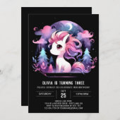 ボホウモダンホース誕生日 招待状 (正面/裏面)