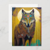 ボホウルフシュールレアル野生動物芸術 ポストカード (正面/裏面)